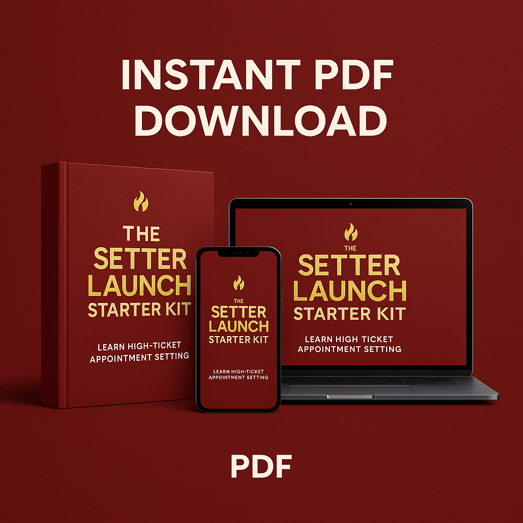 Setter Launch Starter Kit PDF displayed on laptop, tablet and phone — instant digital download